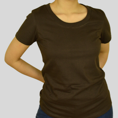 CLASSIC LADIES T-SHIRT IN COFFEE BEAN