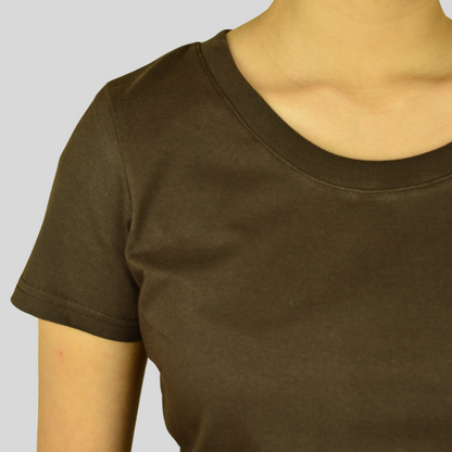 CLASSIC LADIES T-SHIRT IN COFFEE BEAN