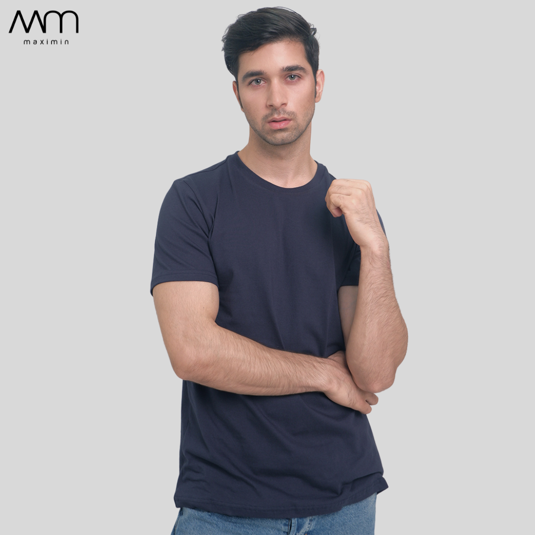 SLIM FIT SHIRT IN NAVY BLUE