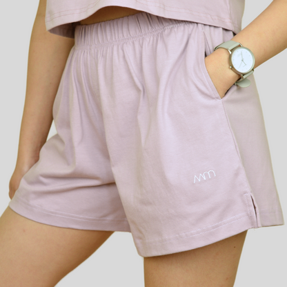 COMFY COTTON SHORT IN BURNISHED LILAC