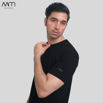 SLIM FIT SHIRT IN CHARCOAL BLACK