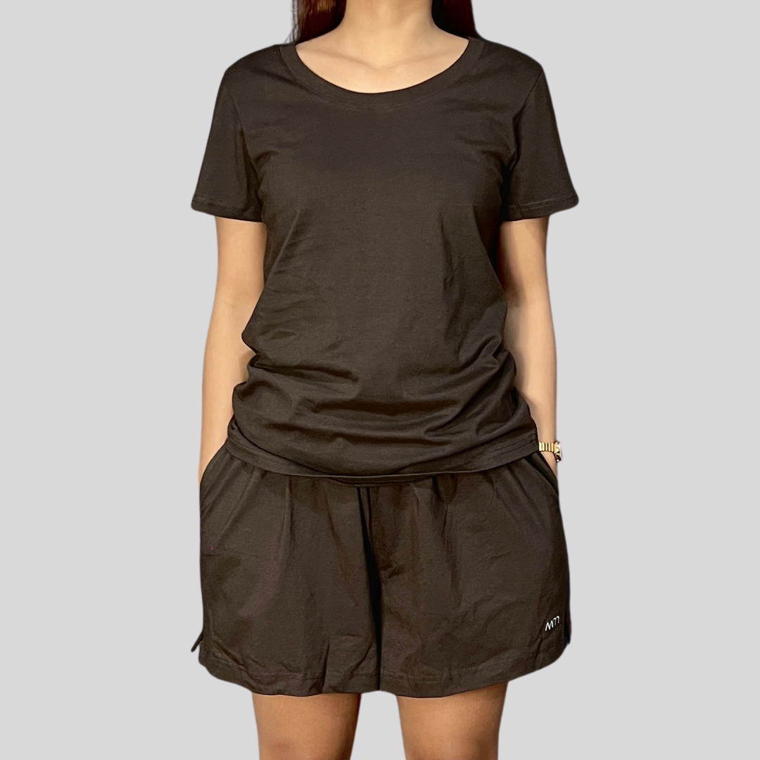 CLASSIC LADIES T-SHIRT IN COFFEE BEAN