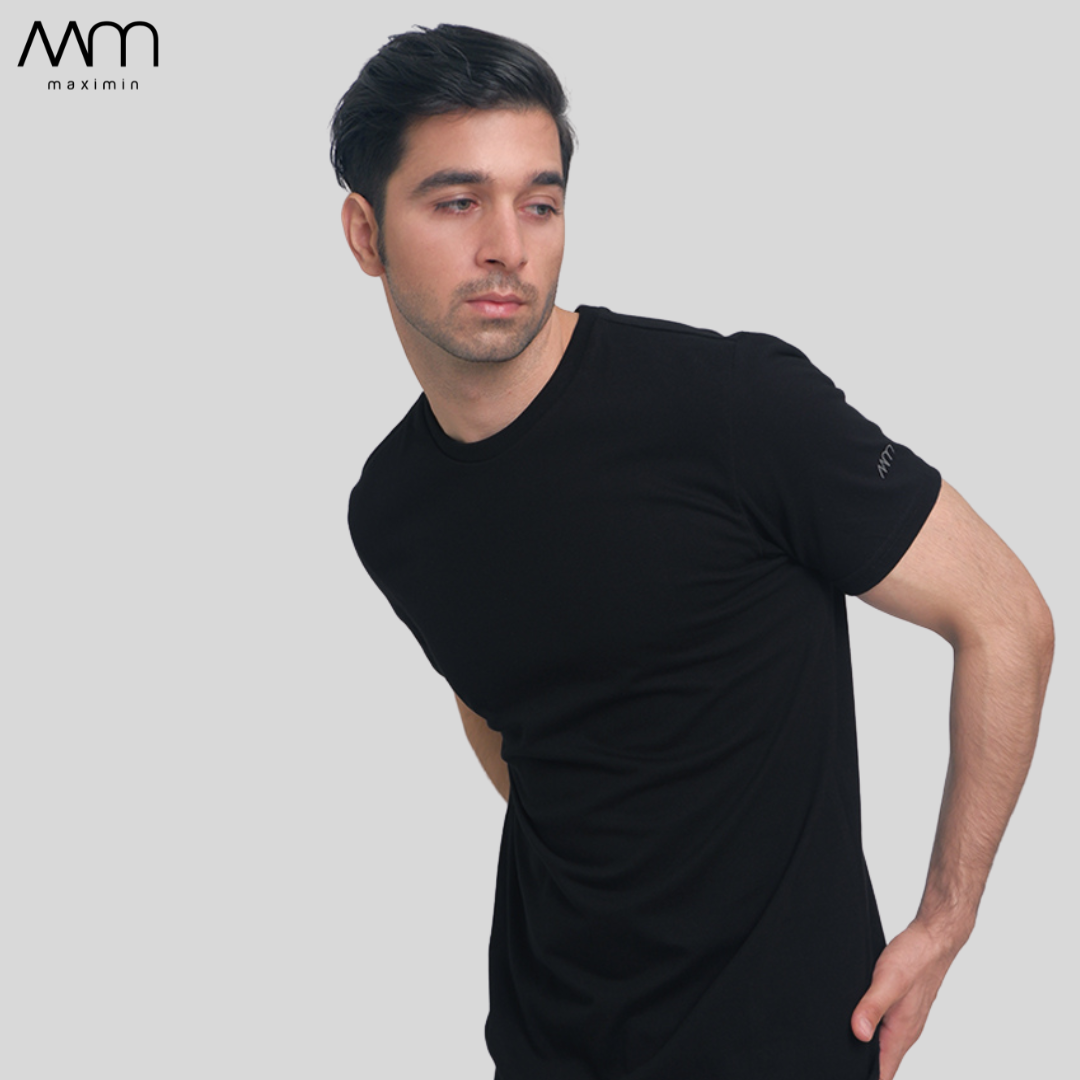 SLIM FIT SHIRT IN CHARCOAL BLACK