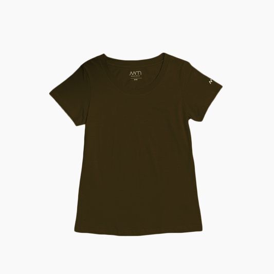 CLASSIC LADIES T-SHIRT IN COFFEE BEAN