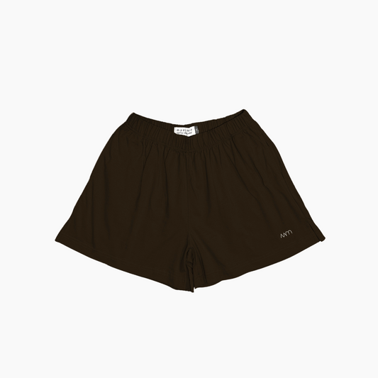 COMFY COTTON SHORT IN COFFEE BEAN