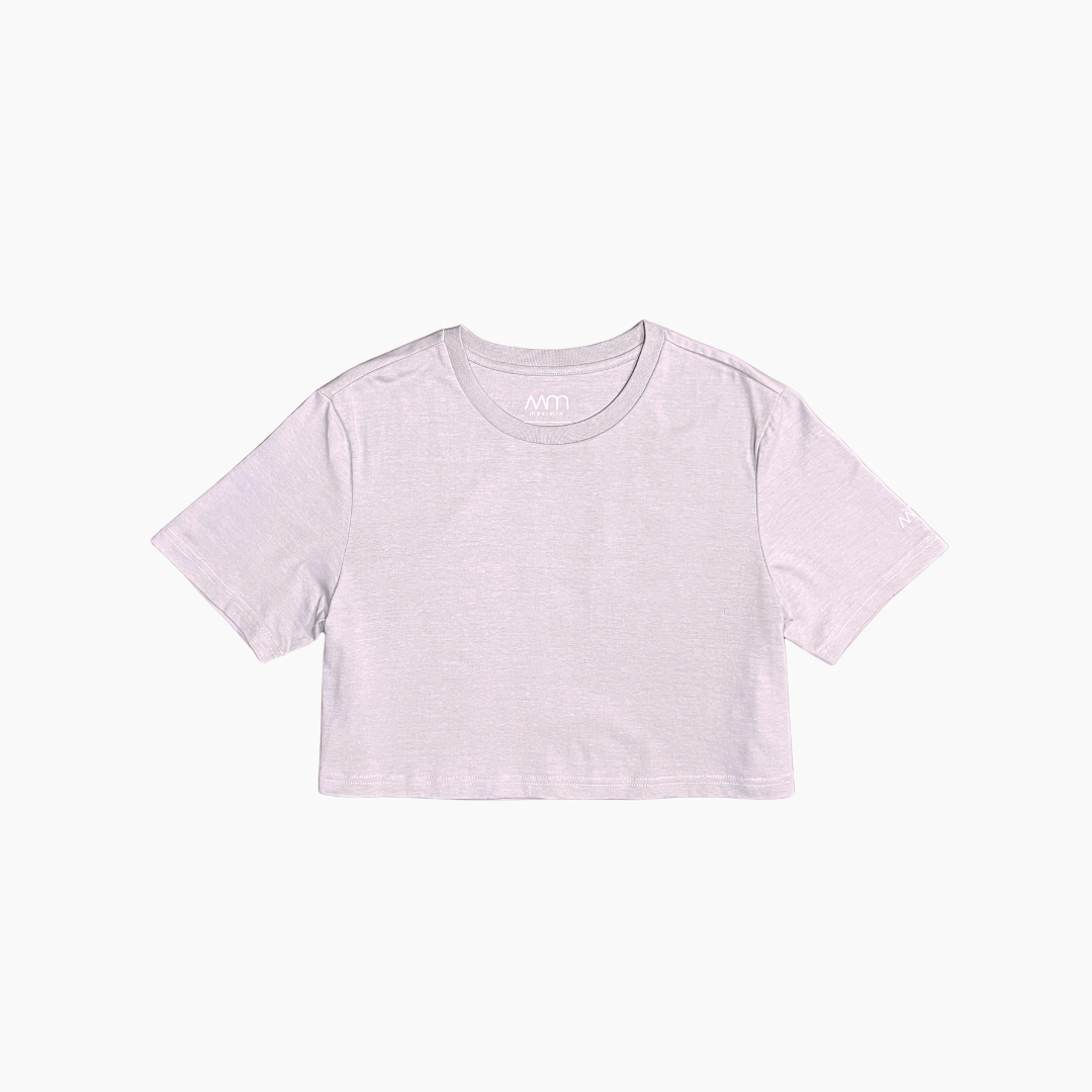 CROPPED BOYFRIEND SHIRT IN BURNISHED LILAC