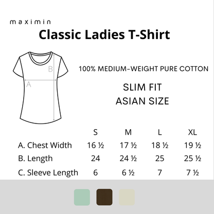 CLASSIC LADIES T-SHIRT IN COFFEE BEAN